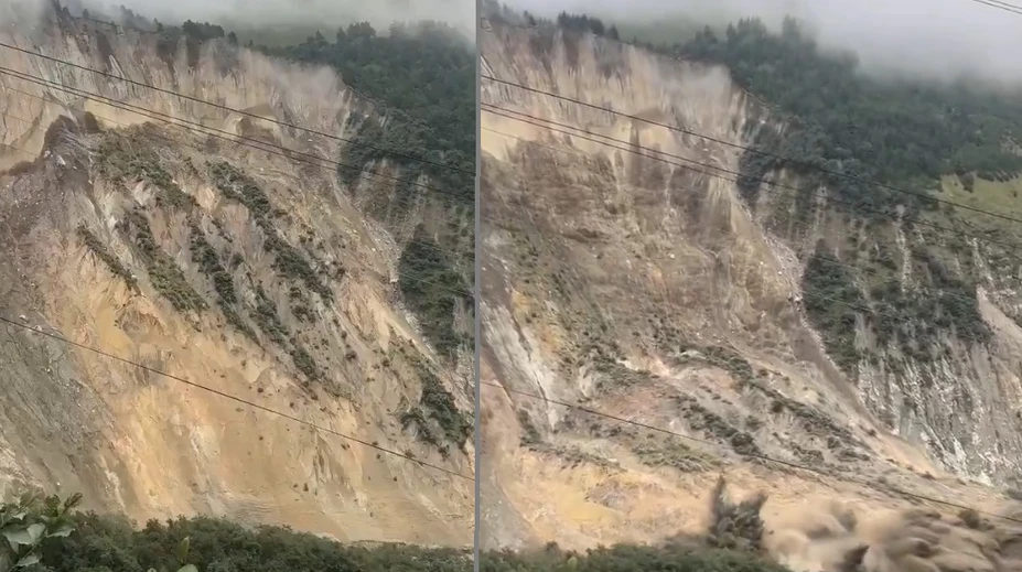 VIDEO: Ďalší masívny zosuv v Nepále. Do doliny sa zrútil obrovský kus hory, ktorý prehradil rieku