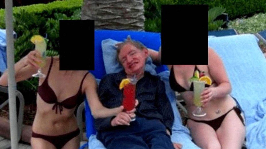 Fotografia Hawkinga na Epsteinovom ostrove prispela k šíreniu divokých teórií. Vysvetlenie je však banálne