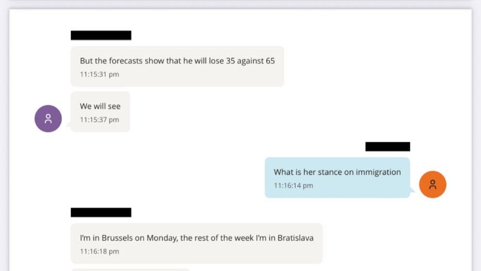 Komunikácia medzi Lajčákom a Epsteinom z marca 2019.