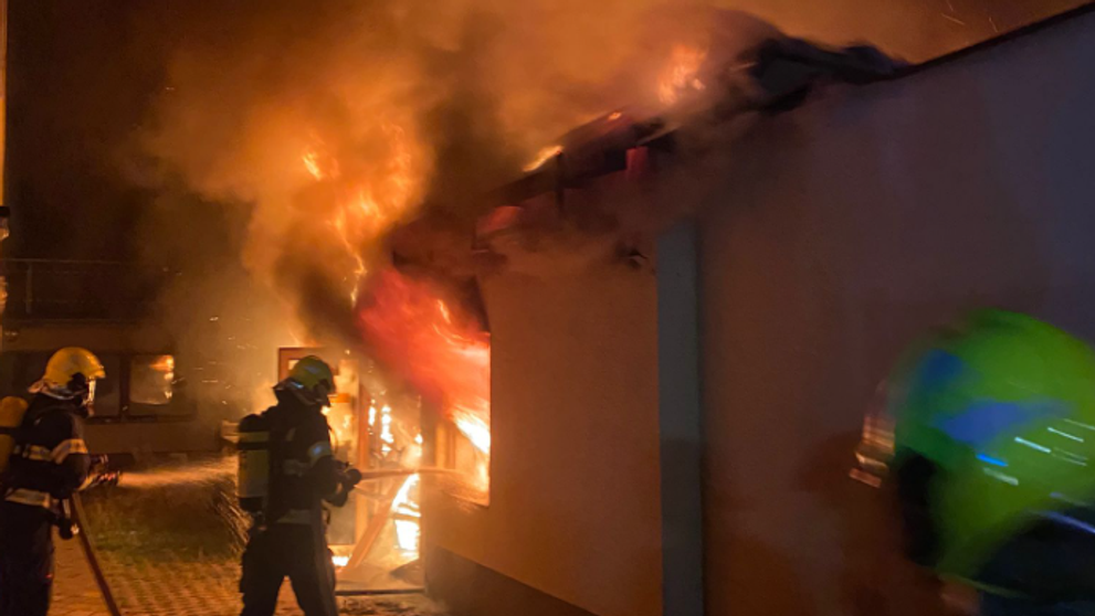 Požiar v Bratislave.