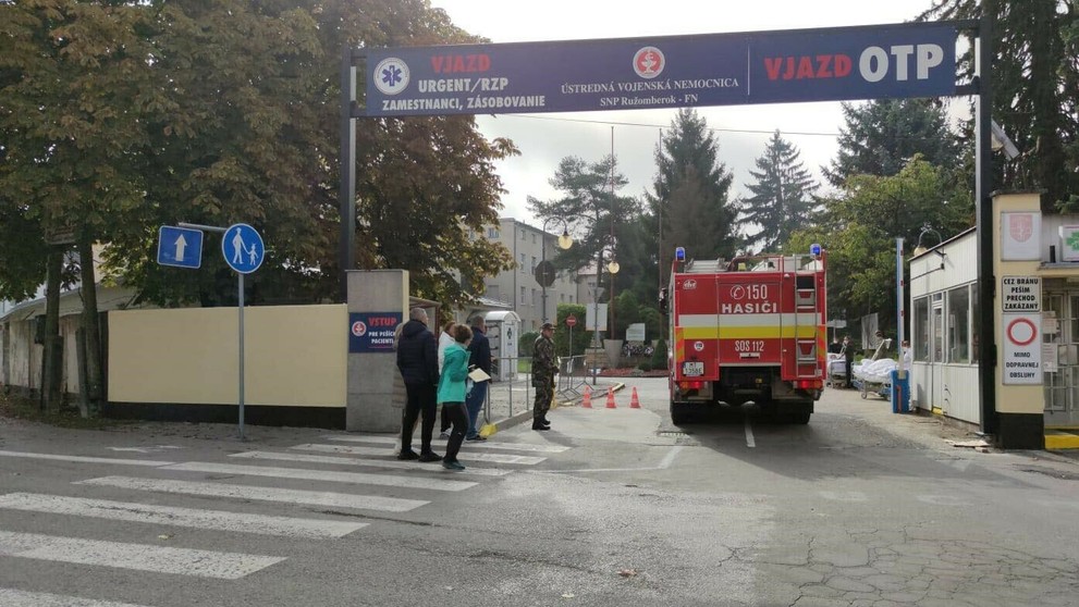 Požiar nemocnice v Ružomberku.