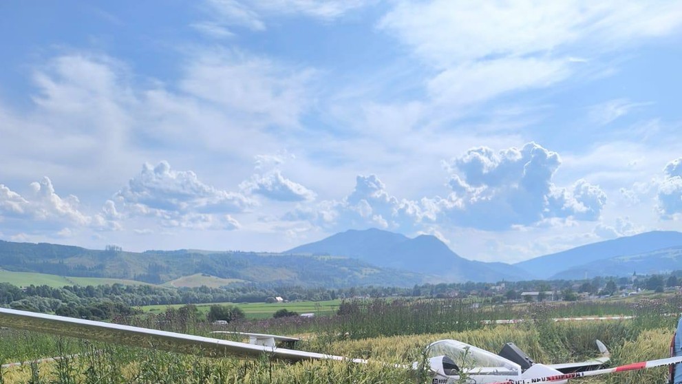 Nehoda vetroňa na Orave