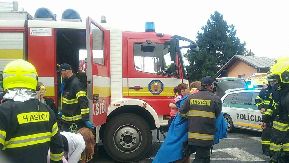 Záchranné zložky na mieste nehody