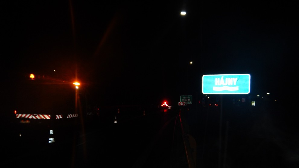 Nehoda na diaľnici R1 pro odpočívadle Voznica.