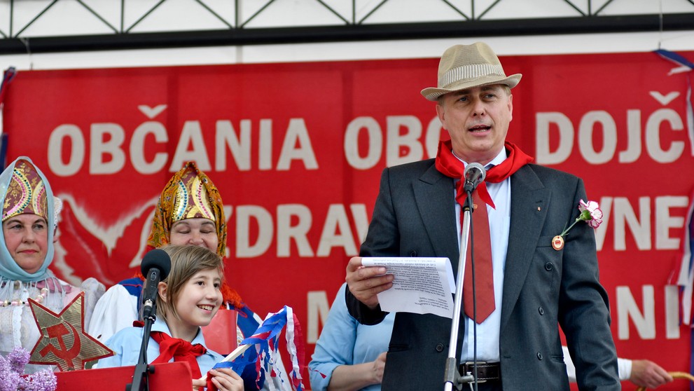 Retro oslavy 1. mája v obci Dojč