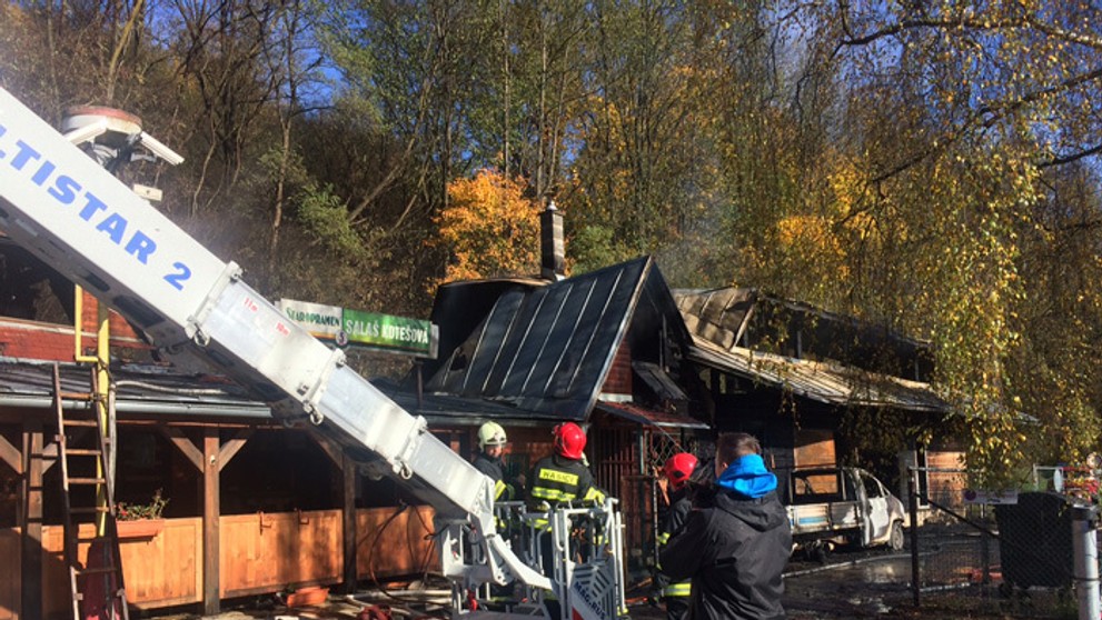 Požiar salašu v Kotešovej pri Bytči.