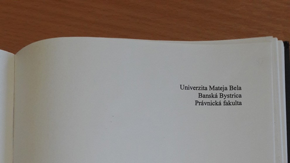 Rigorózna práca Andreja Danka.