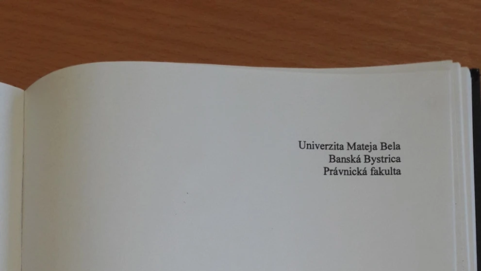 Rigorózna práca Andreja Danka.