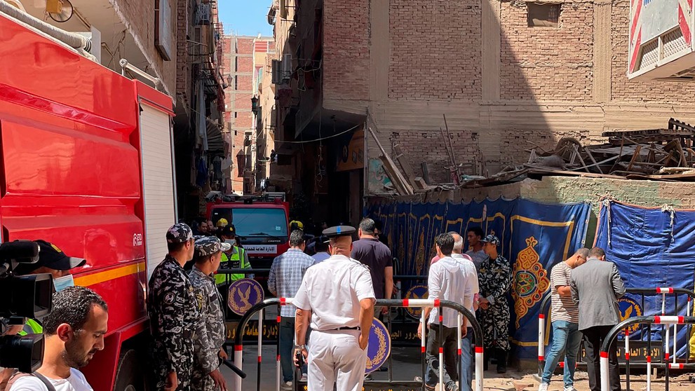 Požiar v koptskom kresťanskom kostole