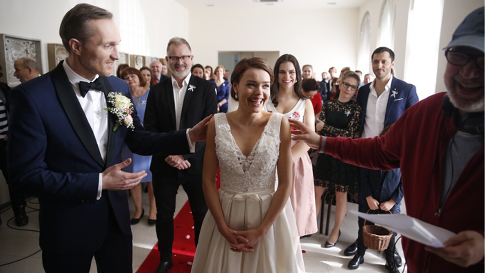 Na nakrúcaní svadby bola skvelá nálada.