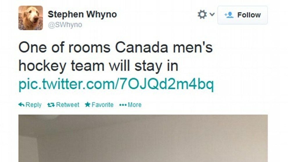 Trapas v Soči - izba hokejistov