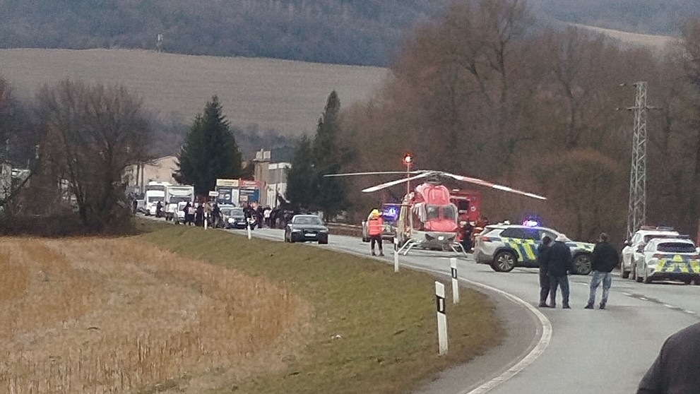 Miesto nešťastia v Rokycanoch.