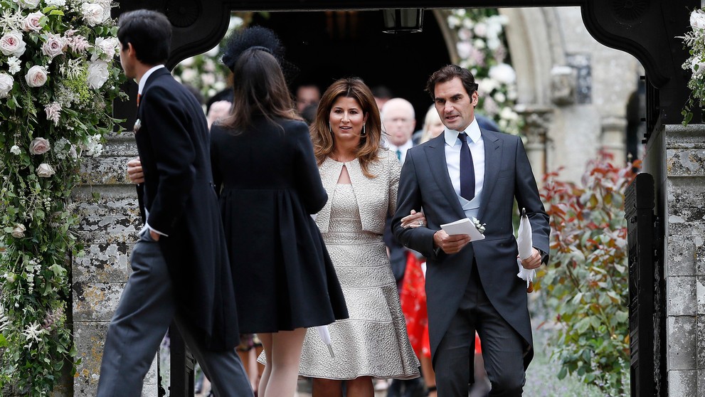 Roger Federer s manželkou Mirkou.