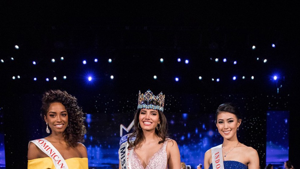 Miss World 2016 Stephanie Del Valle, 1. vicemiss Yaritza Miguelina Reyes Ramirez a 2. vicemiss Natasha Mannuela.
