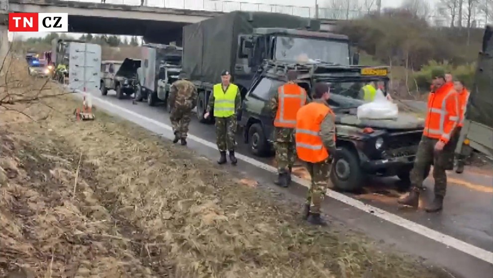 Havária holandského konvoja v Jihlave.