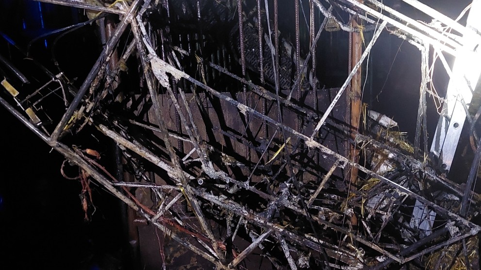 Stajňa po páde lietadla