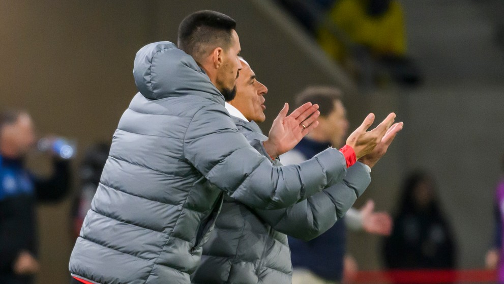 Marek Hamšík a tréner slovenskej futbalovej reprezentácie Francesco Calzona