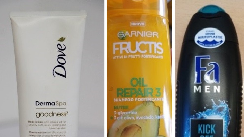Nebezpečné produkty Dove, Garnier a FA.
