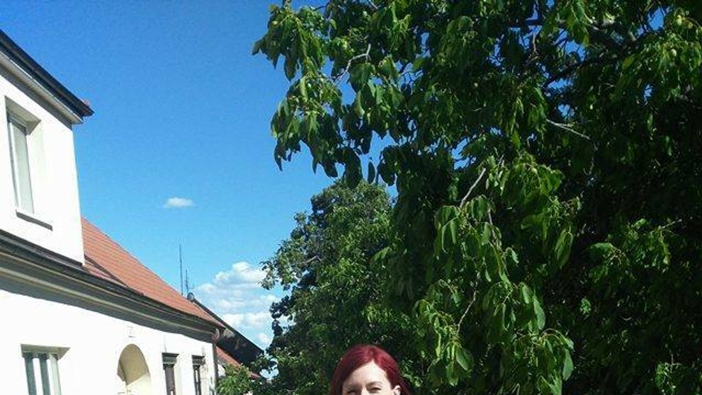 Kolegyňa Andrea Šprochová s dcérkou