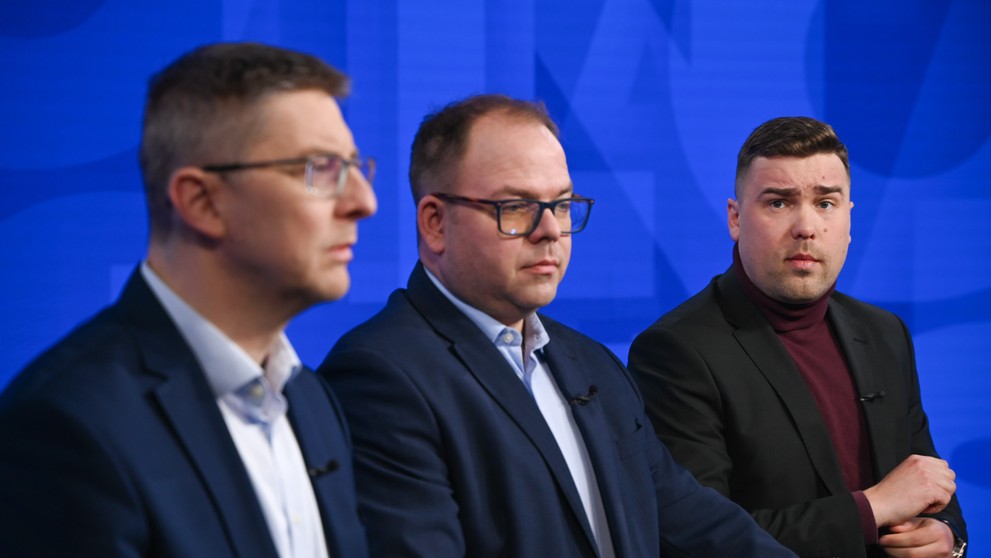 Martin Slosiarik, Václav Hřích a Jakub Hankovský v relácii Na telo plus.