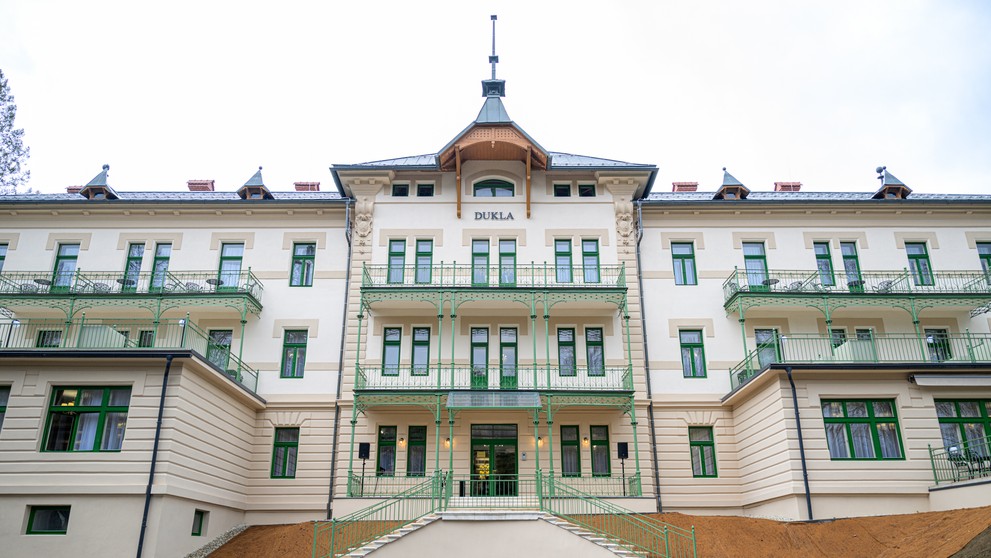 Hotel Dukla v Bardejovských Kúpeľoch.