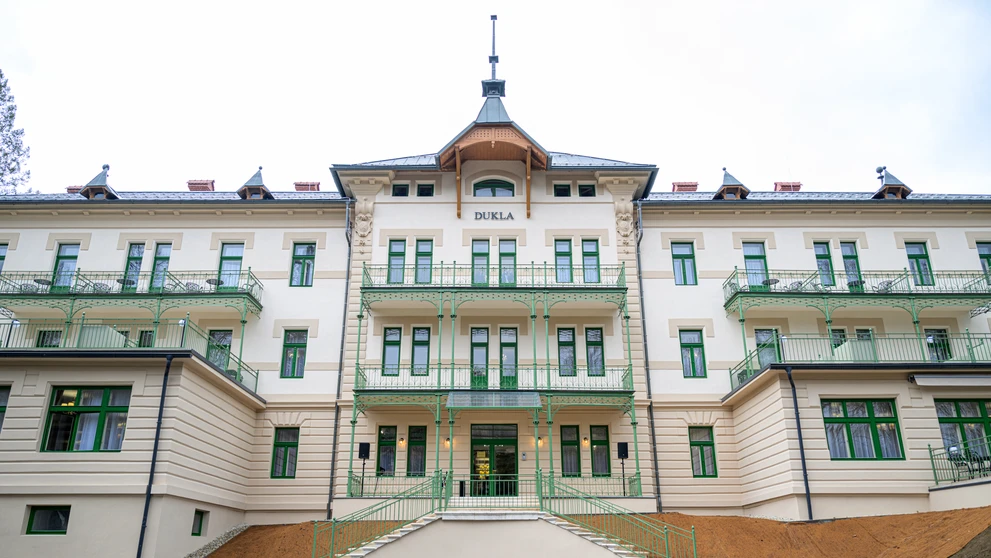 Hotel Dukla v Bardejovských Kúpeľoch.