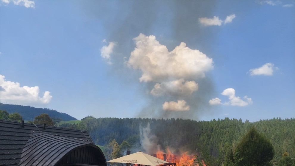 Požiar penziónu v Zázrivej.