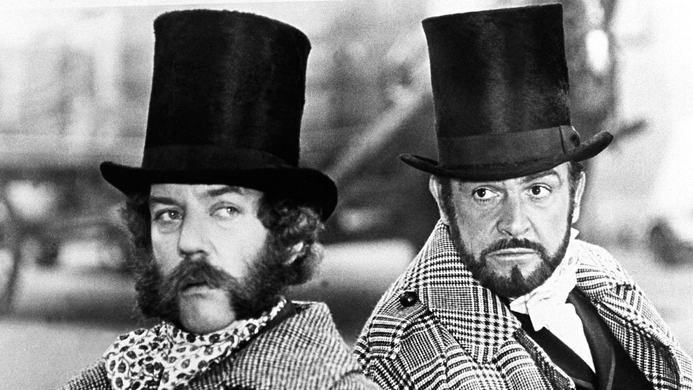 Donald Sutherland na snímke z roku 1978 vo filme Veľká vlaková lúpež so Seanom Connerym.