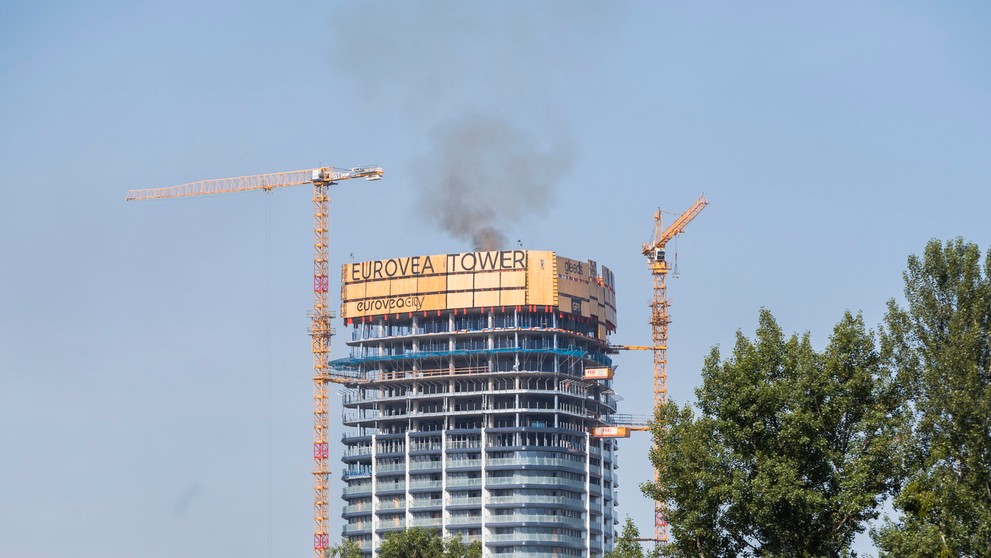 Požiar Eurovea Tower