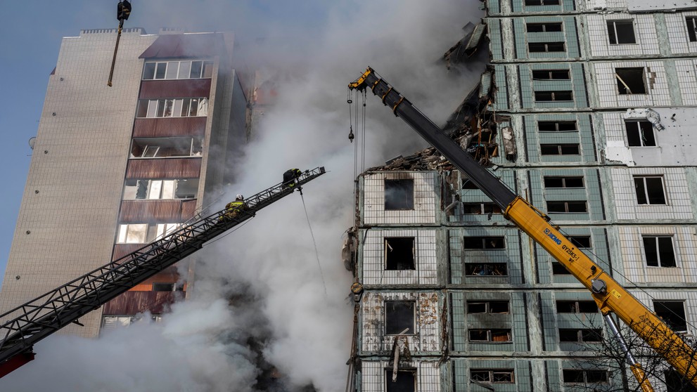 Ruský raketový útok v meste Umaň.