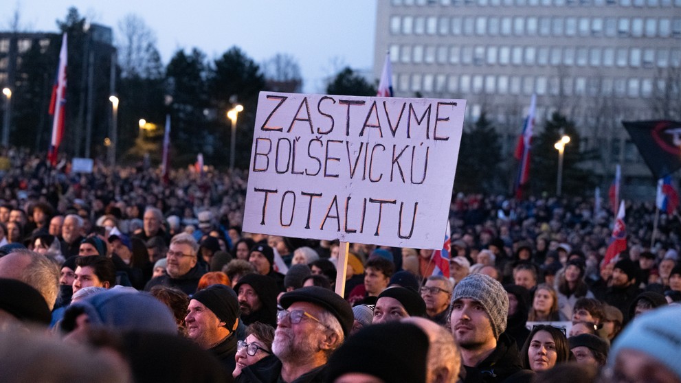 Zhromaždenie na podporu Ivana Korčoka