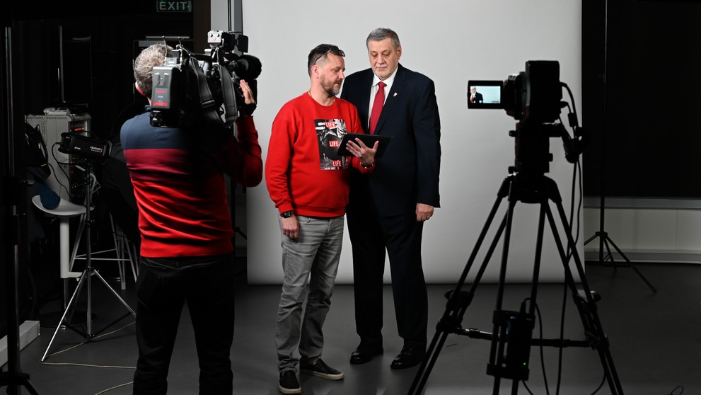 Media day s prezidentskými kandidátmi.