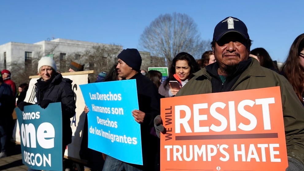 Protesty proti Trumpovi.