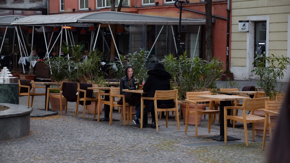 Otvorená terasa v Bratislave.