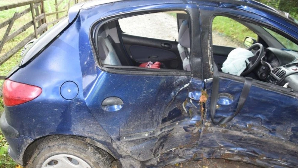 Havarované auto.