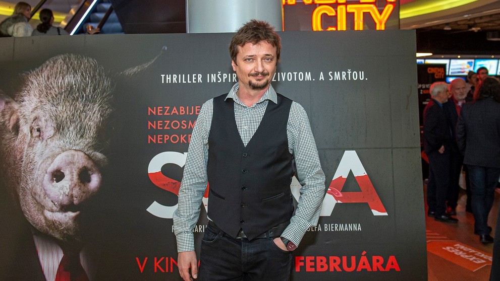 Dano Heriban pred premiérou filmu Sviňa.