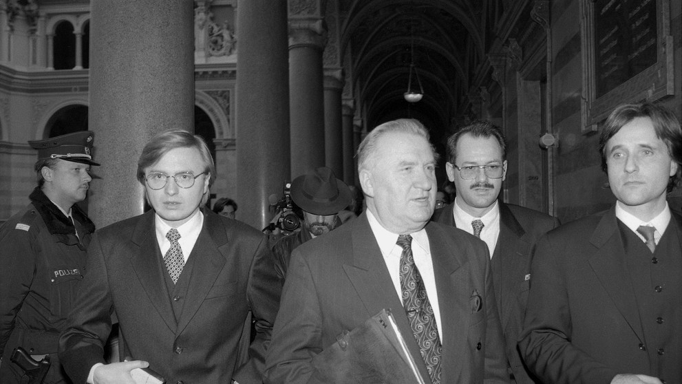 Na archívnej snímke z 20. februára 1996 Michal Kováč mladší vo Viedni.