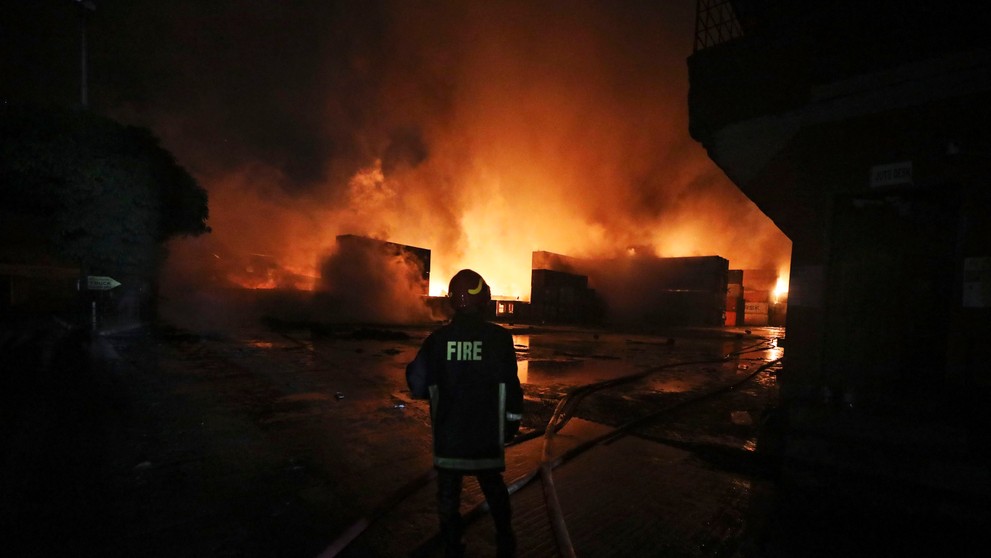 Obrovský požiar v Bangladéši