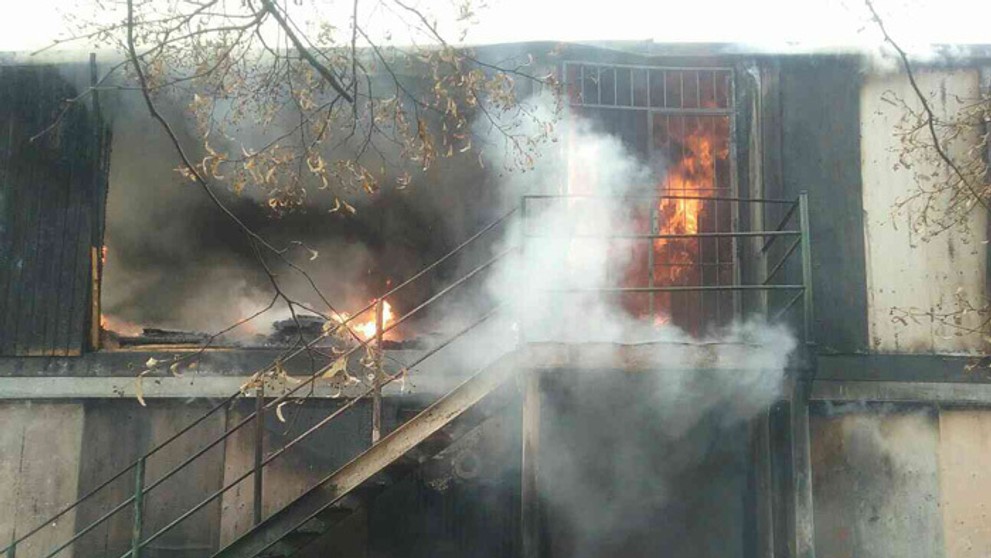  Oheň zachvátil unimobunky na Alejovej ulici v Košiciach.