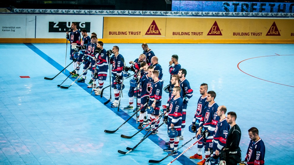 Úvodný duel hokejbalových MS USA-Slovensko.