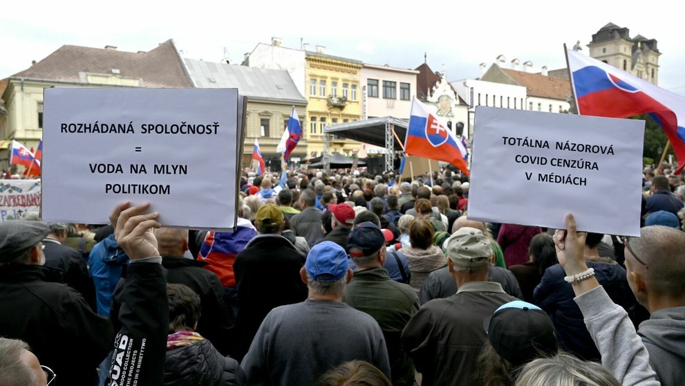 Protest proti opatreniam v Košiciach