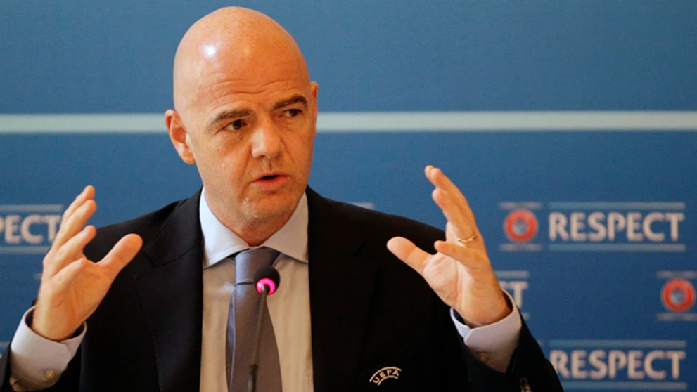 Generálny sekretár Európskej futbalovej únie (UEFA) Gianni Infantino.