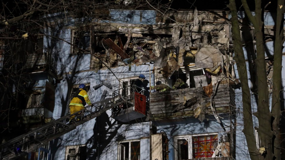 Ruský útok na Záporožie.