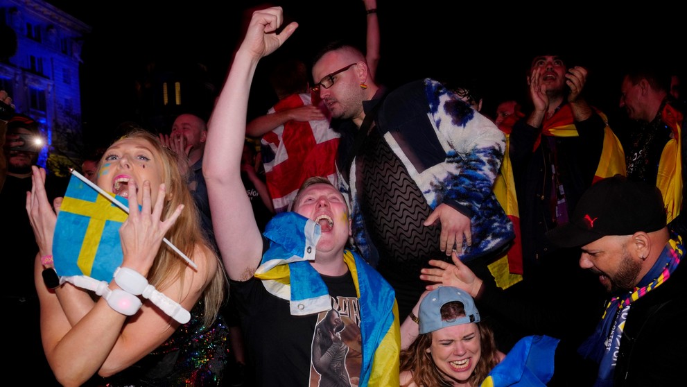 Fanúšikovia zo Švédska.