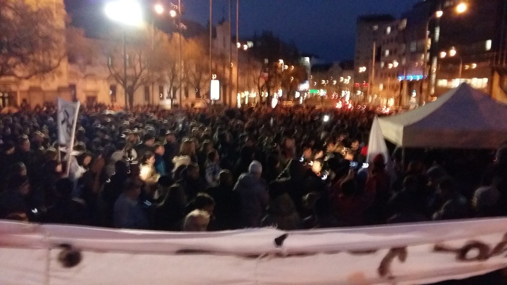 Pochod proti Kotlebovi v Bratislave