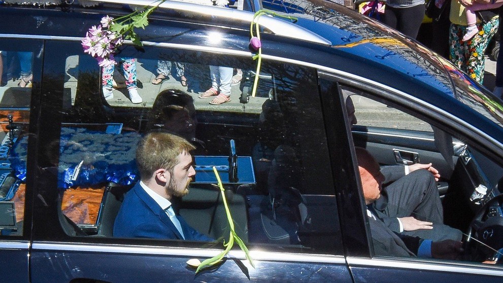 Pohreb Alfieho Evansa.