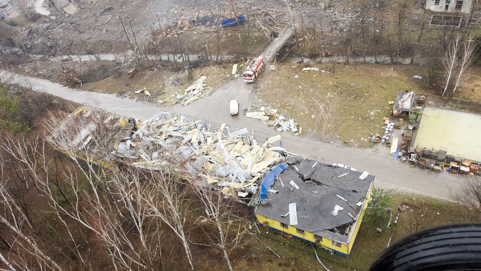 Výbuch muničného skladu  v priestoroch Vojenského opravárenského podniku Nováky.