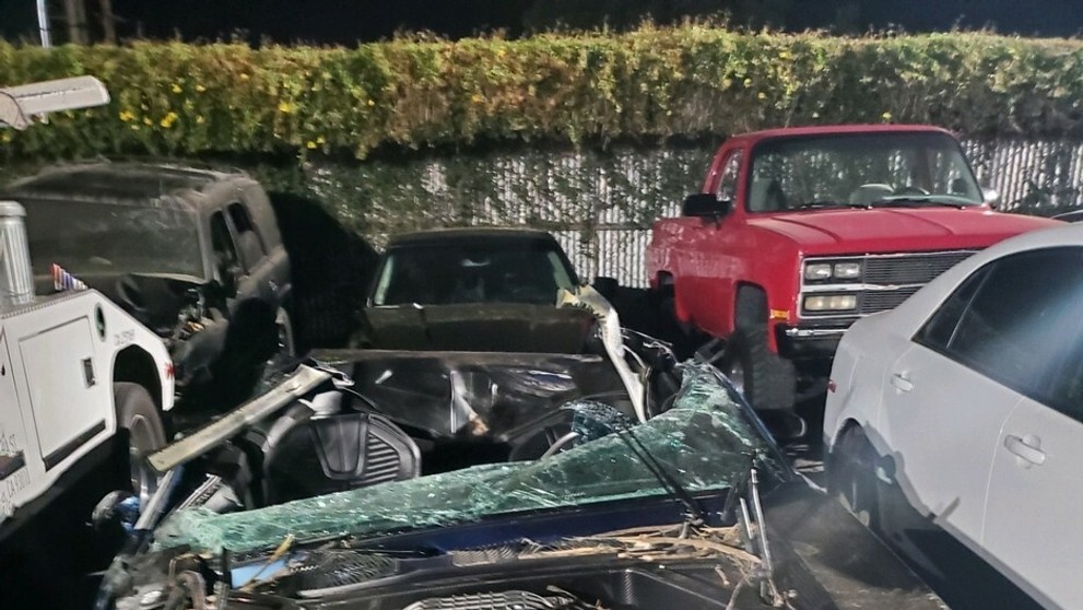 Auto Kevina Harta po nehode