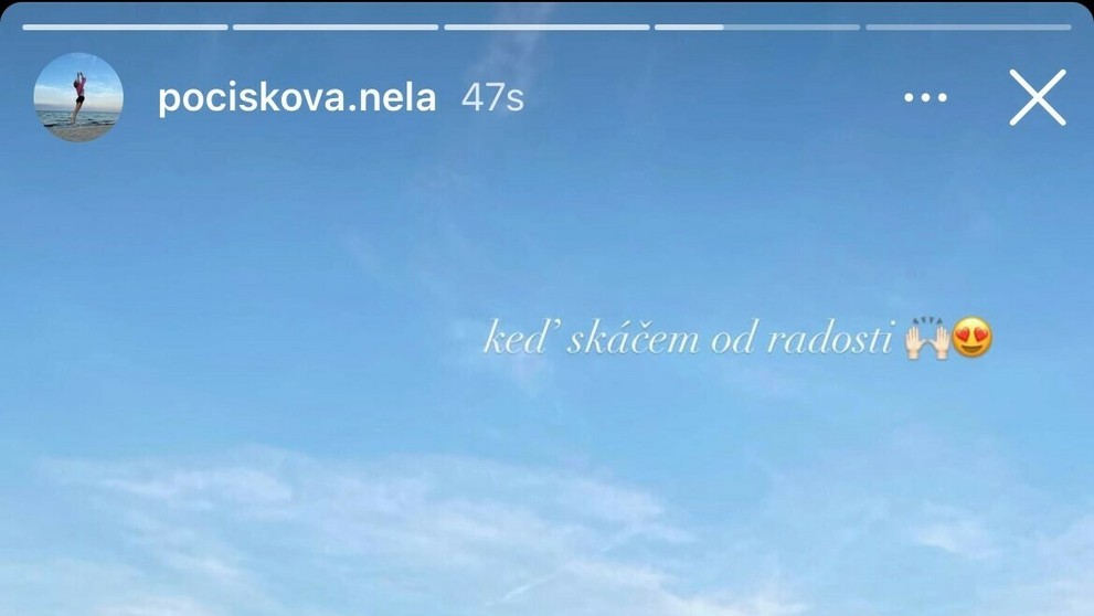 Nela Pocisková na dovolenke