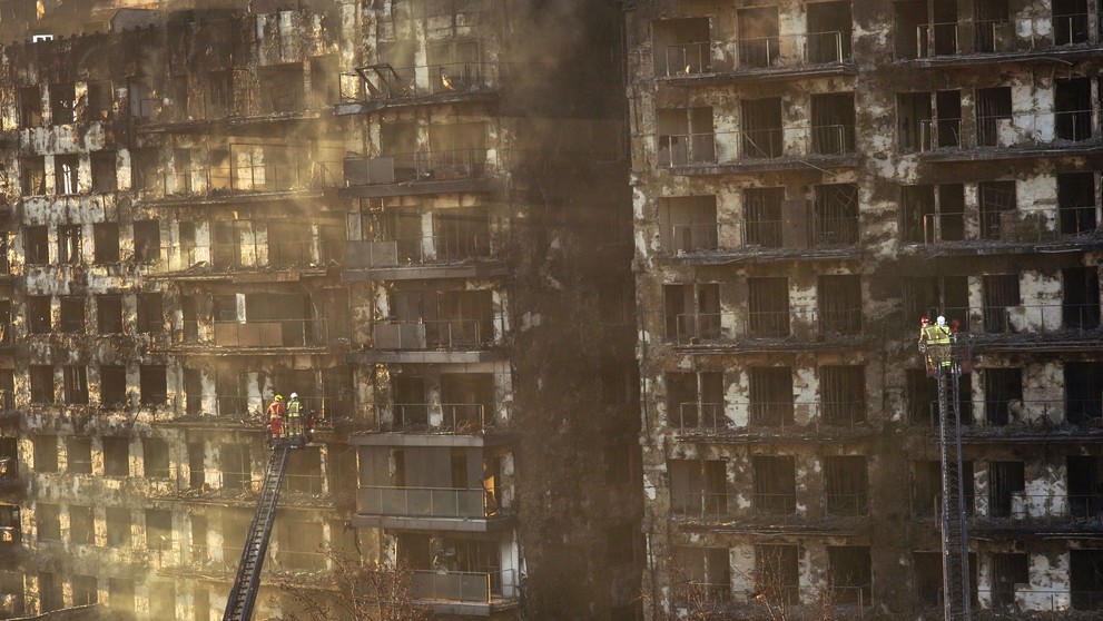 Požiar obytného domu vo Valencii.